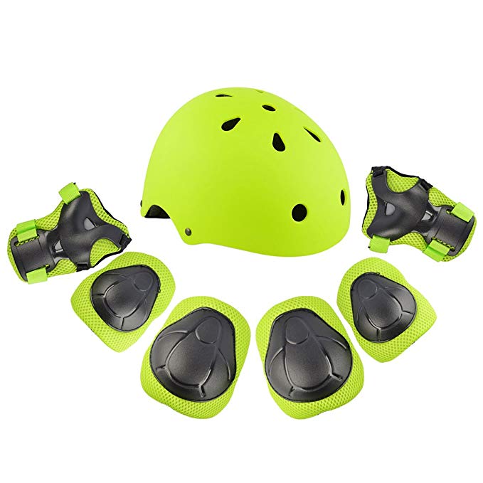 7Pcs Sports Protective Gear for Kids,RuiyiF Elbow Pads Knee Pads with Wrist Guard and Helmet for Multi Sports: Cycling Skateboard Bicycle Scooter Roller Skate