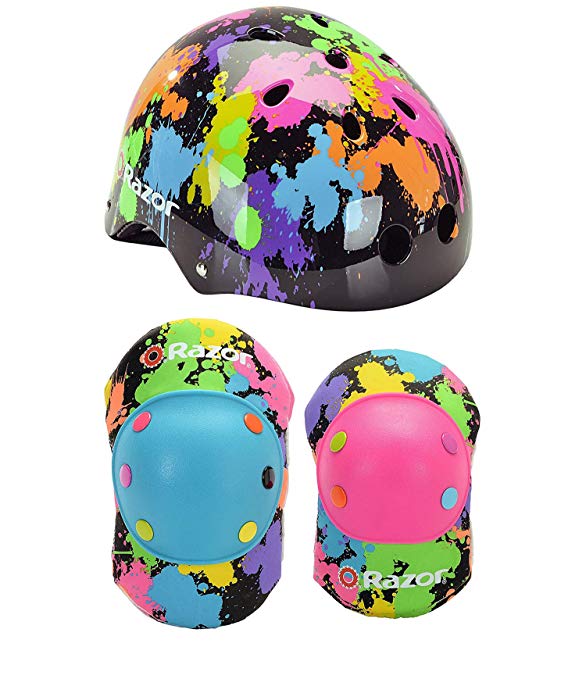 Razor Splatter Children's Multi-Sport Helmet and Elbow Pad Set