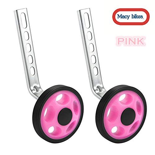 Macy Training Wheels for Children's Bicycle stabiliser(for 12 14 16 18 20 inch Bike) (Pink)