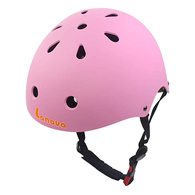 LANOVAGEAR Toddler Kids Adjustable Skateboard Helmet CPSC Certified Impact Resistance Ventilation for Multi-Sports Cycling Rollerblading Skateboarding