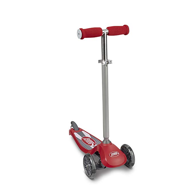 Radio Flyer Lean 'N Glide Scooter with Light Up Wheels Vehicle, Red