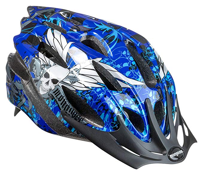 Mongoose Youth Thrasher Helmet, Blue Skulls