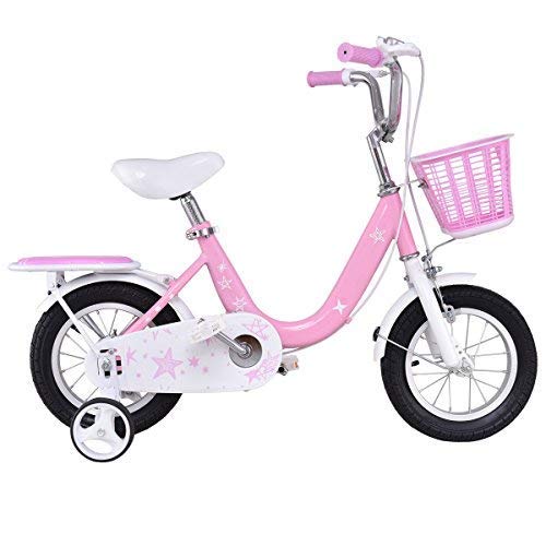 Goplus Kids Bike Boy's and Girl's Bicycle with Training Wheels and Basket for Children