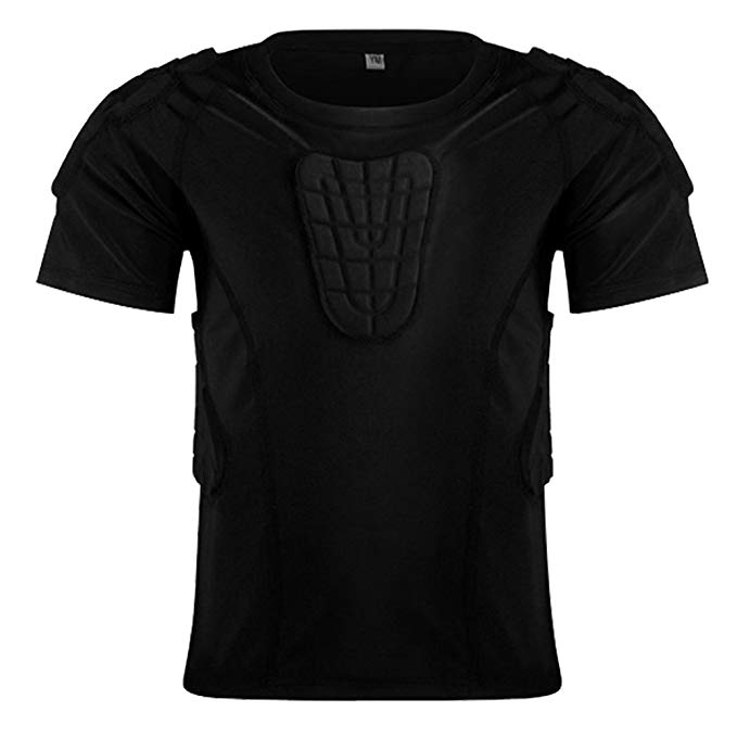 Children Impact Compression Padded Shirts Soccer Basketball Skateboarding Chest Protective Gear