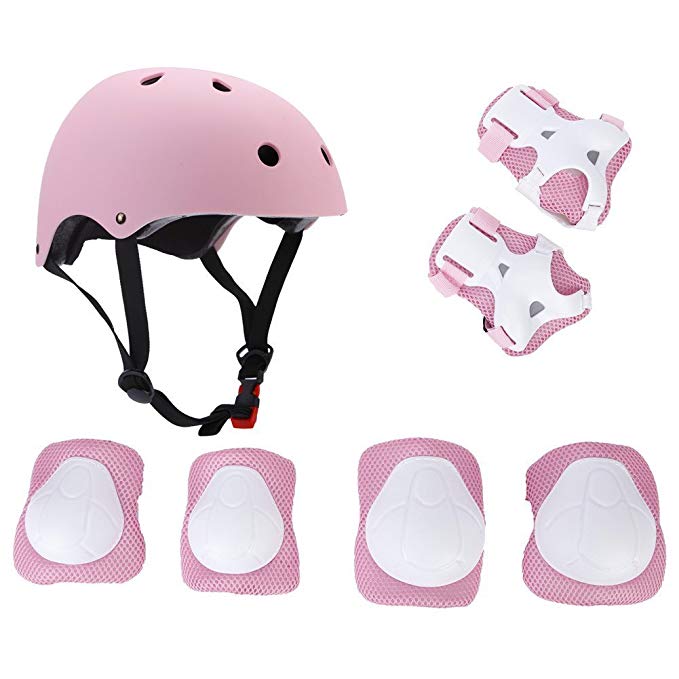 Elesky Kids Youth Adjustable Sports Protective Gear Set Safety Pad Roller Bicycle BMX Bike Skateboard Hoverboard helmet