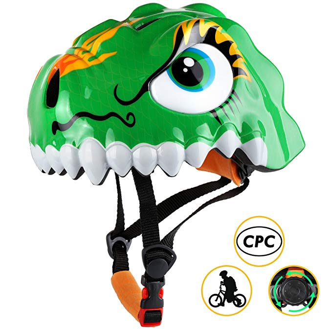 Basecamp Kids Bike Helmet, Children Cycling Helmet with CPC Safety Certified 3D Cartoon Infant/Toddler Bicycle Helmet Skating Riding Scooter Helmet Boys and Girls Safety Protective