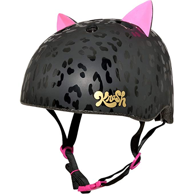 Krash! Leopard Kitty Safety Helmet Black