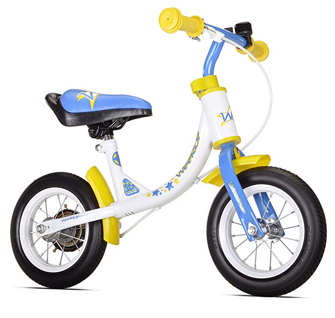 WeeRide Learn 2 Ride Balance Bike, White, 10-Inch