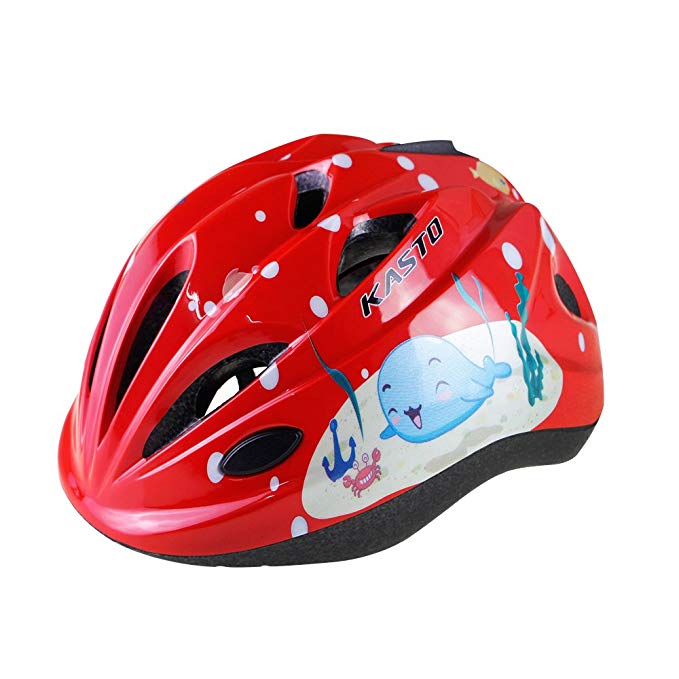 KIDS Bike Helmet – Adjustable from Toddler to Youth Size, Ages 3-7 - Durable Kid Bicycle Helmets with Fun Aquatic Design Boys and Girls will LOVE - CSPC Certified for Safety and Comfort - FunWave