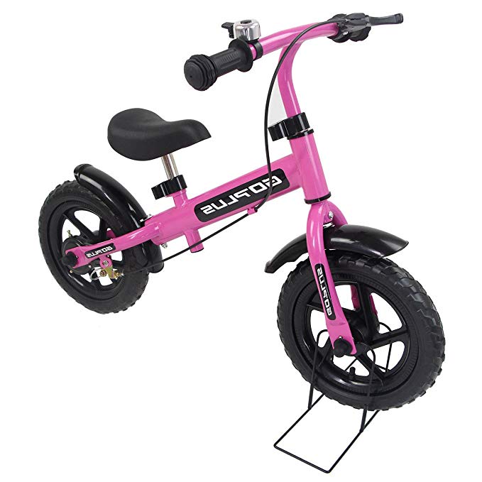 Goplus Balance Bike Kids No-Pedal Learn To Ride Adjustable Height with Bell Ring and Stand for Ages 2 to 6 Years Pre Bike Push Walking Bicycle