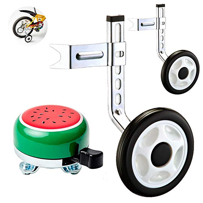 Ciao! Sports & Outdoors Bicycle Training Wheels for Kids with Free Bell, Adjustable for 12 14 16 18 20 inch Bike. A Perfect stabilizer Accessories Package for Kid