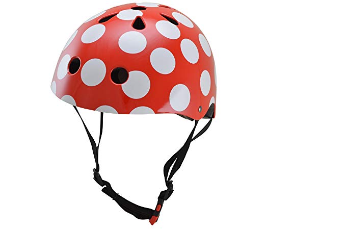 Kiddimoto Kids Helmet - Red Dotty Small