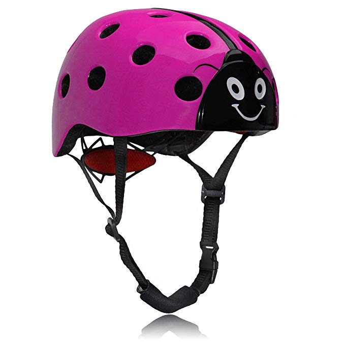 Dostar Kids Bike Helmets Multi-sport Adjustable Cute Ladybug Helmet –Safety Comfort Cycling Skateboarding Skating Durable Youth Boys/Girls Bike Helmet