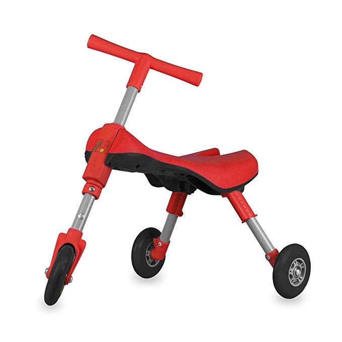 Fly Bike Foldable Indoor/Outdoor Toddlers Glide Tricycle - No Assembly Required - Red