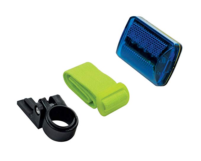 SE FL26BLY25 5-LED Blue Safety Flasher with Bicycle Attachment and Arm Strap