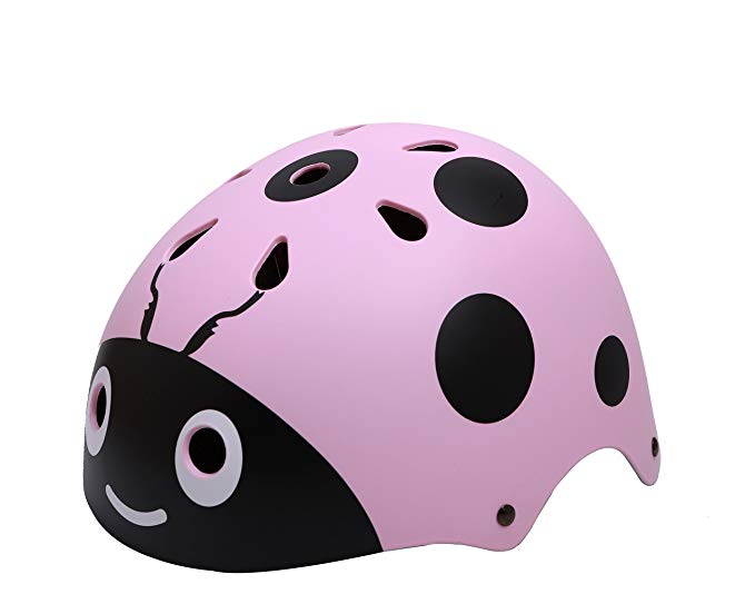 shuangjishan Kids Ladybug Bike Helmet, Multi-Sport for Toddler and Children, 50-54cm