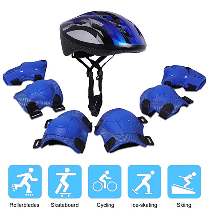 Helmets for Kid Sports Safety Protective Gear Set with Knee Pads/ Elbow Pads / Wrist Guard for 3-8 Years Toddler Bicycle Skateboard Skating Scooter Cycling Riding