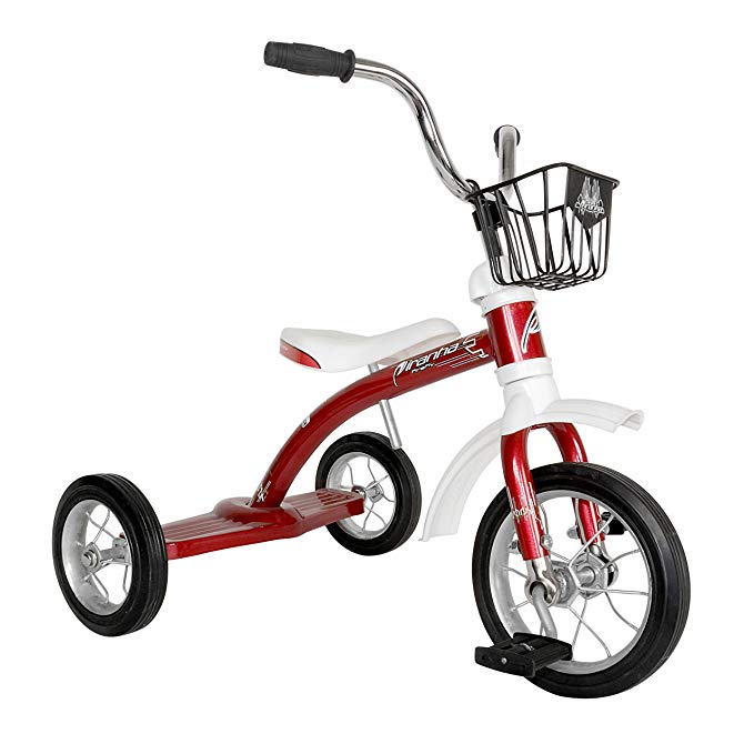 Piranha Firefly Classic Tricycle, for Boys and Girls, Red, 10 inch Front Wheel, 12 inch Front Wheel